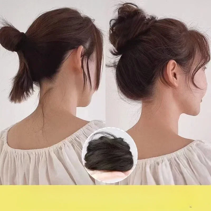 Natural Chignon Invisible Hair Bun Natural Hairbands Women Girl Hair Styling Decorations Fluffy Hair Ponytail Braids Accessories