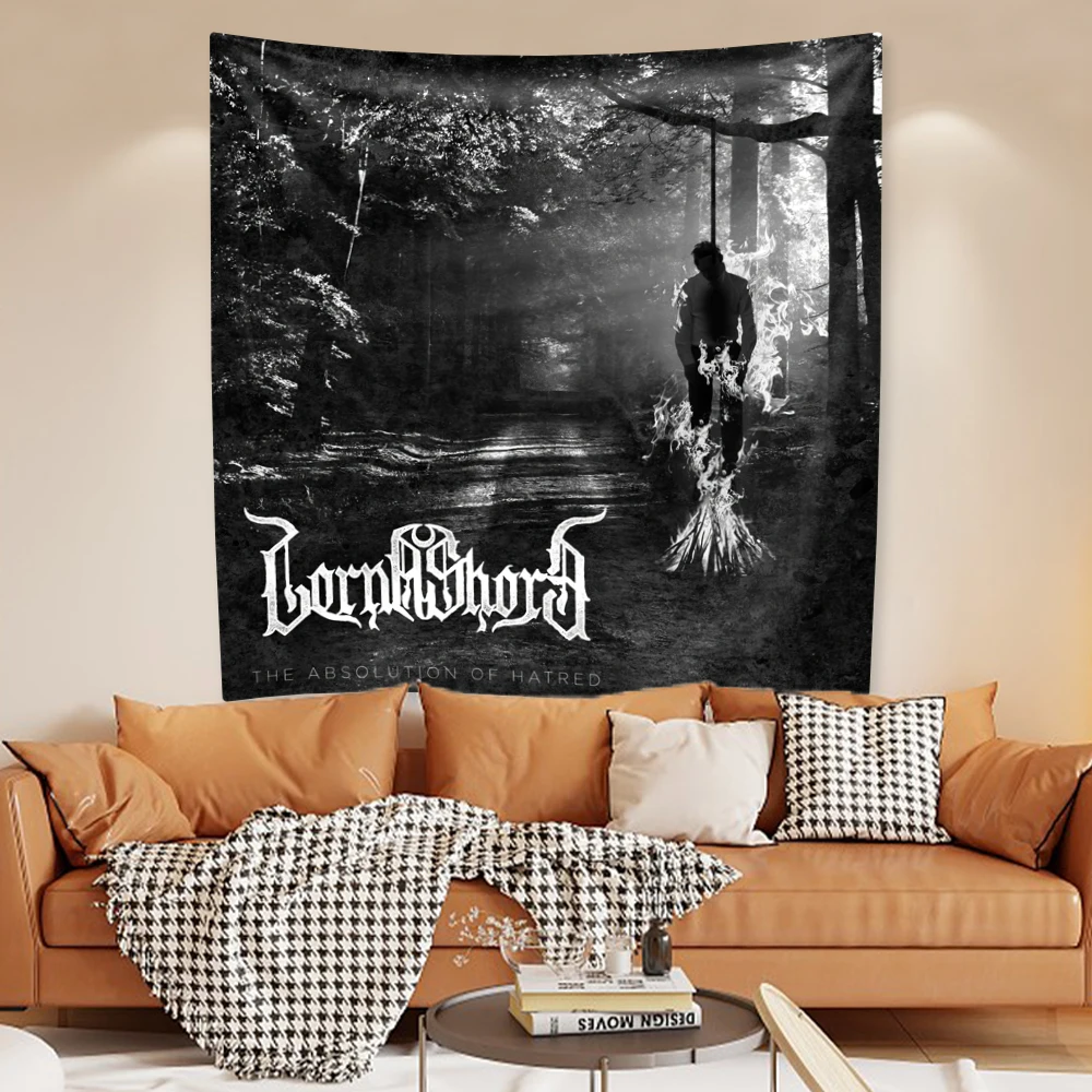 Deathcore Band Tapestry L-Lorna Shores Album Cover Wall Hanging Home Decor University Dorm Backdrop Concert Party Decoration tapestry decor