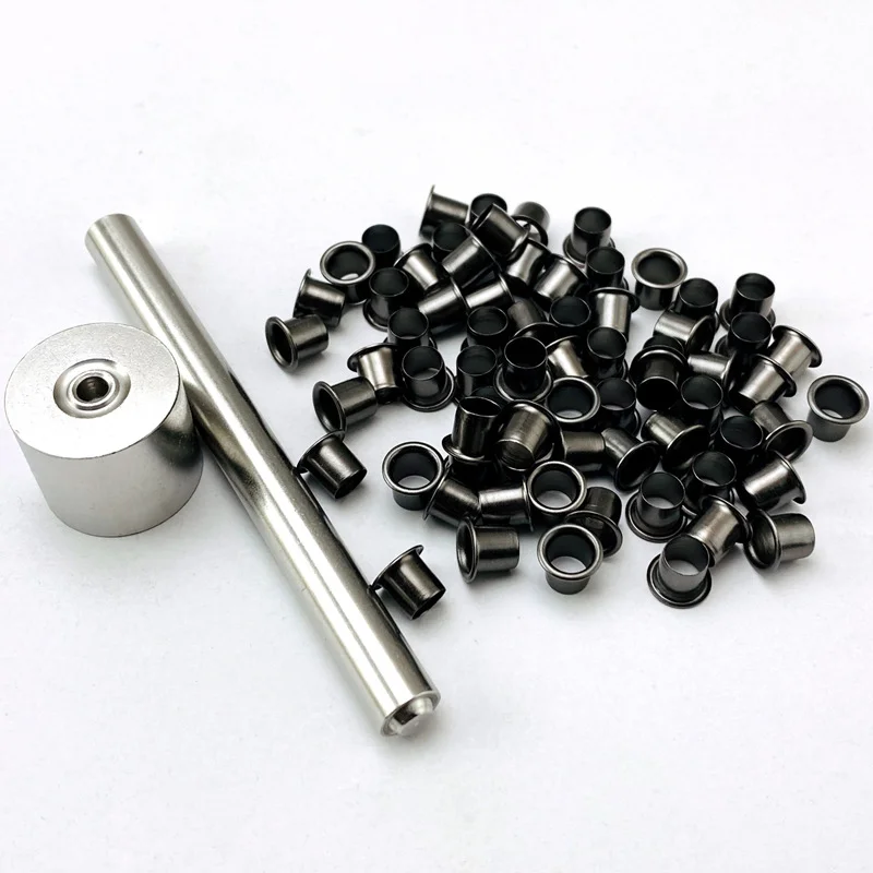 

3 Sets/lot 3 Sizes K-Sheath Eyelet Rivets + Installation Fix Tools 6MM 7MM 7.5MM Kydex Sheath Scabbards Eyelets Buckle Nail Pin