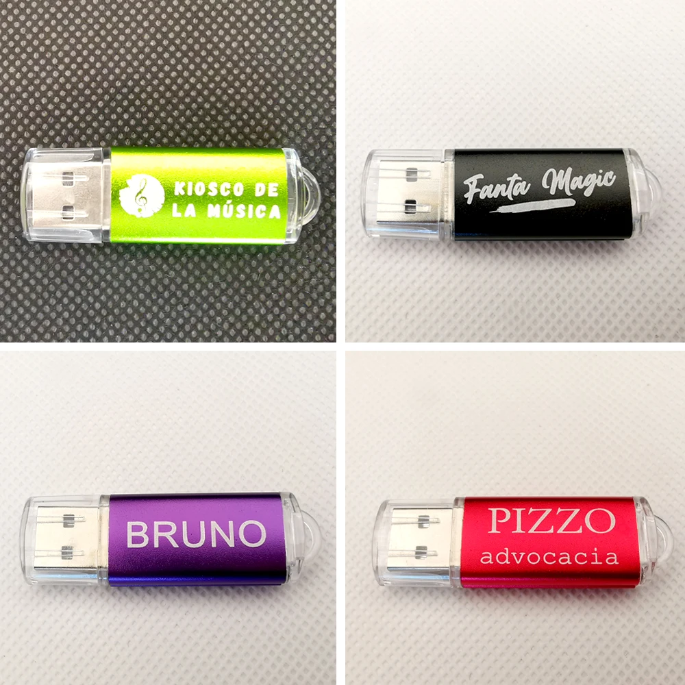 금속 USB 플래시 드라이브 펜 드라이브, 메모리 스틱 선물, 무료 맞춤형 로고, 4GB, 8GB, 16GB, 32GB, 64GB, 128GB, 10PCs/로트