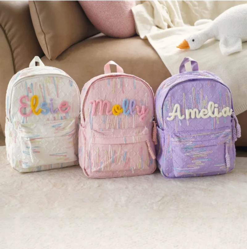 Personalized NewCoarse Yarn Backpack For Girls On Outing Cute Casual Simple Lightweight And Fashionable For College Students 1
