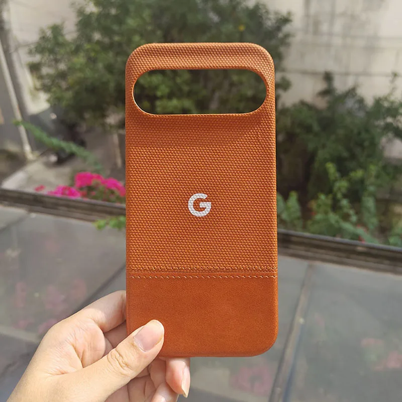 Luxury Fabric Leather Phone Case - Frameless Color Contrast Shockproof Hard Cover