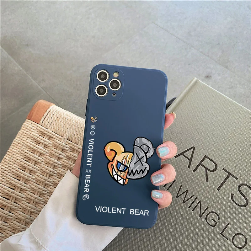 Funny cute violent bear phone case For iphone 11 12 13 14pro