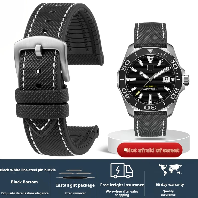 Vibrant Multi-Color Nylon Rubber Watch Strap Bracelet for Men - Available in Various Sizes