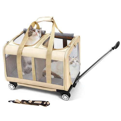 

Подвесные клетки для домашних животных, клетки для двух кошек, клетки для домашних животных для двух маленьких домашних животных, переносные сумки, отделения для багажа, передняя клетка для домашних животных