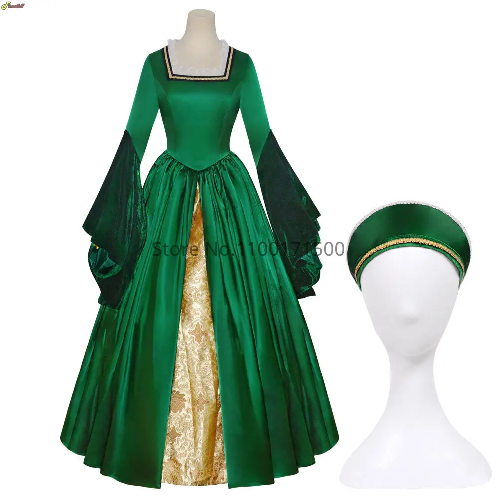 Halloween Renaissance Dress Princess Mary Cosplay Dress Green Dress Queen Cosplay Princess Ball Gown Medieval Dress Costume