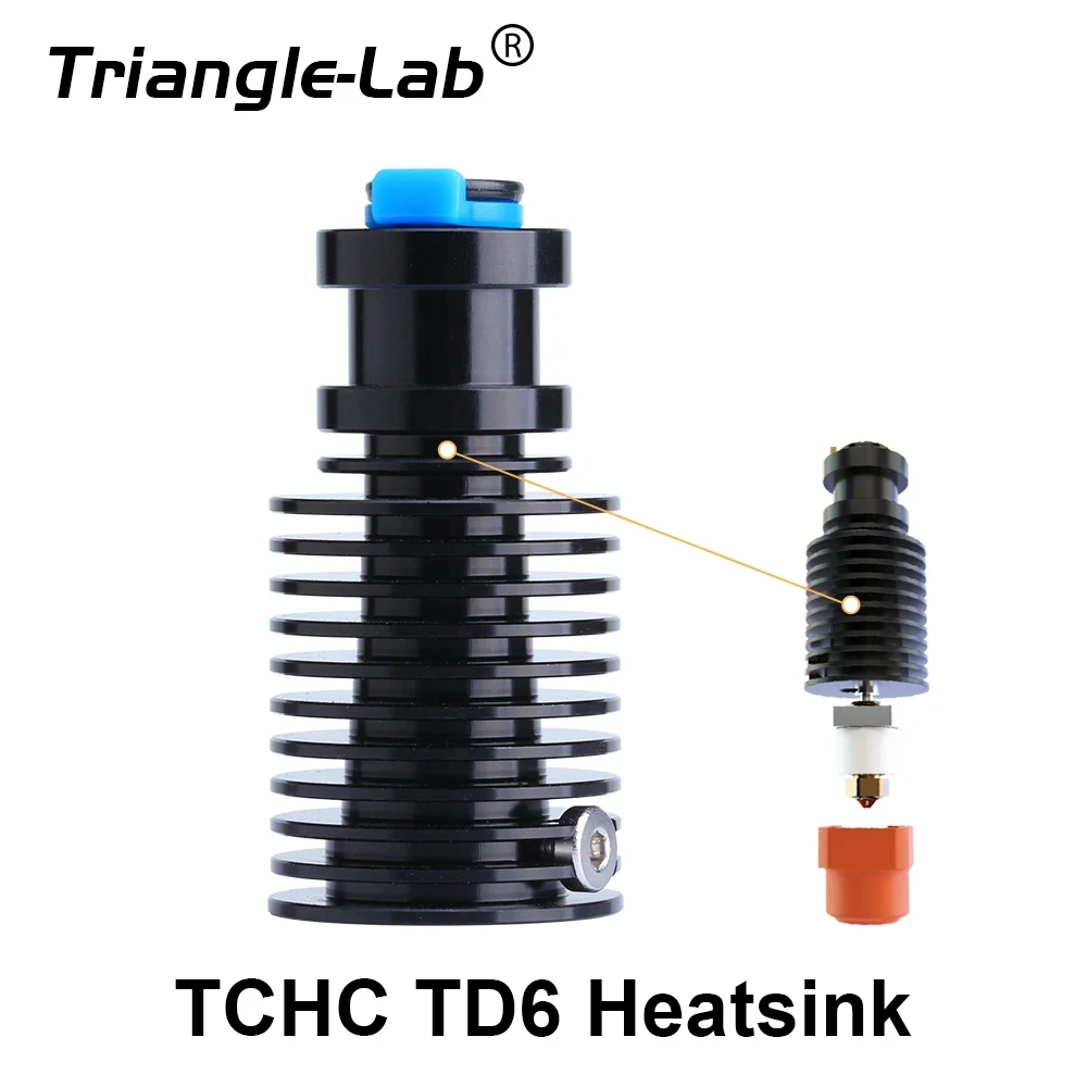 C Trianglelab TCHC TD6 Kühlkörper Kompatibel mit TCHC TD6 Hotend TUN Düse Dünnwandiger Bi-Metall Heatbreak 3D-Drucker