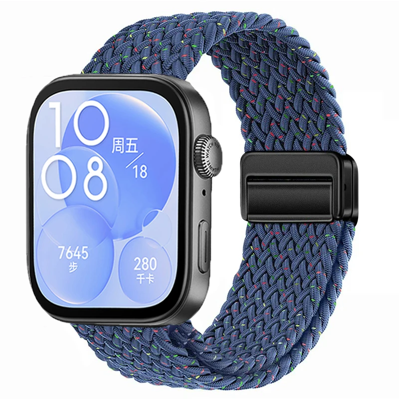 Breathable Magnetic Adjustable Woven Nylon Watch Strap Replacement Band
