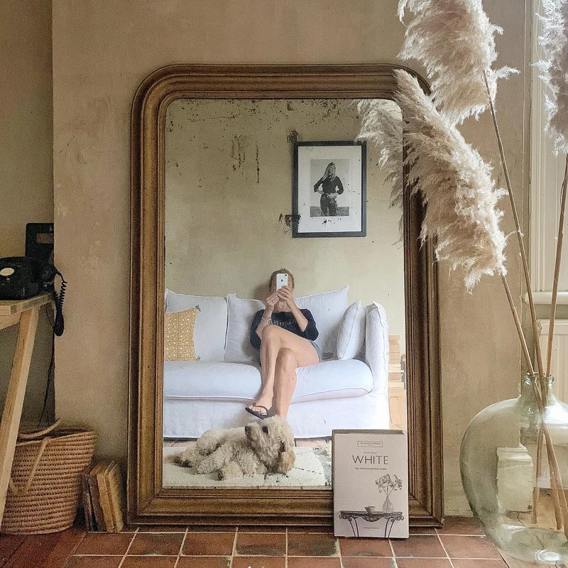 200x100 grande specchio di lusso Nordic Design moderno soggiorno qualità  specchio a figura intera Vanity Girls Cool Espejo decorazione della casa -  AliExpress