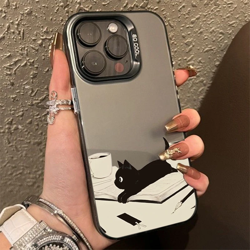 Adorable Black Cat Phone Case Cover