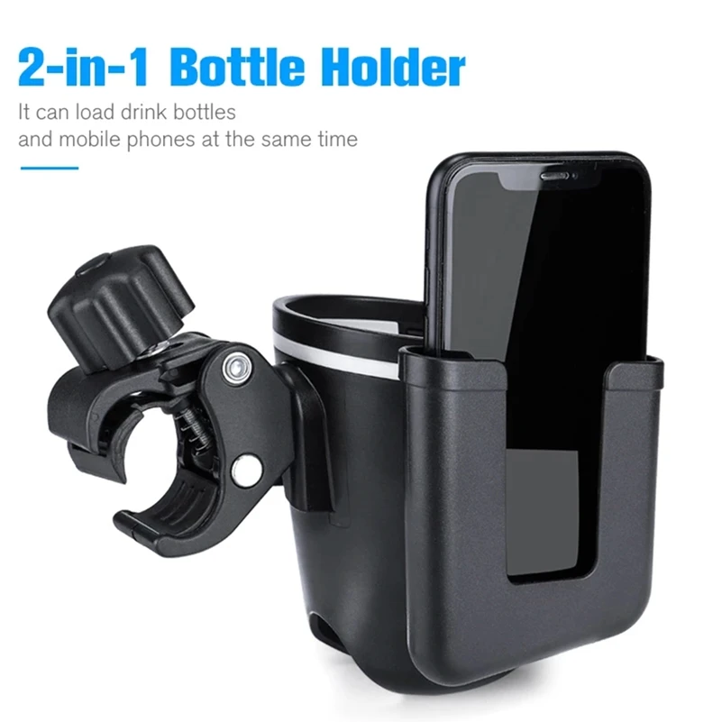 

Multifunctional Bicycle Water Bottle Cup Holder Phone Holder Case Stroller Scooter Handlebar Case Bike Drink Cup Holder