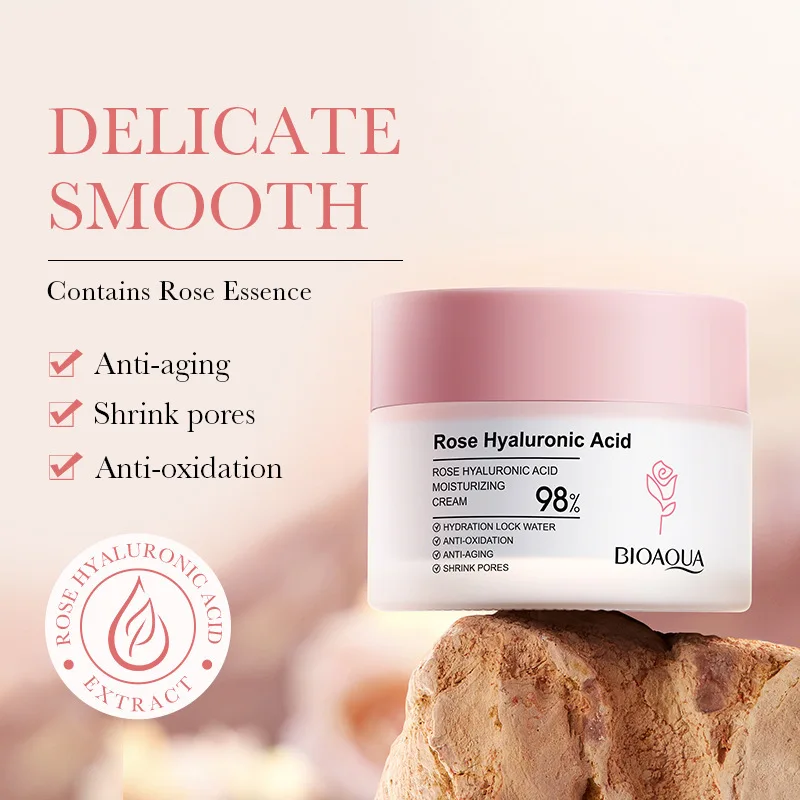

Cross border foreign trade Rose Hyaluronic acid Moisturizing Cream Moisturizing Moisturizing Brightening Skin face cream