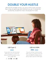 ARZOPA 14 pouces 1920x1080P IPS Mini moniteur Portable deuxième écran externe avec USB C HDMI pour Mac/ordinateur Portable/PC/Switch/PS/Xbox A1S 6