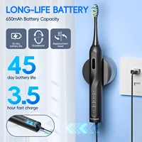 Electric Toothbrush 8 Brush Heads Sonic Electric Toothbrush with 40000VPM Deep Clean 4 Modes Rechargeable for Adults 5
