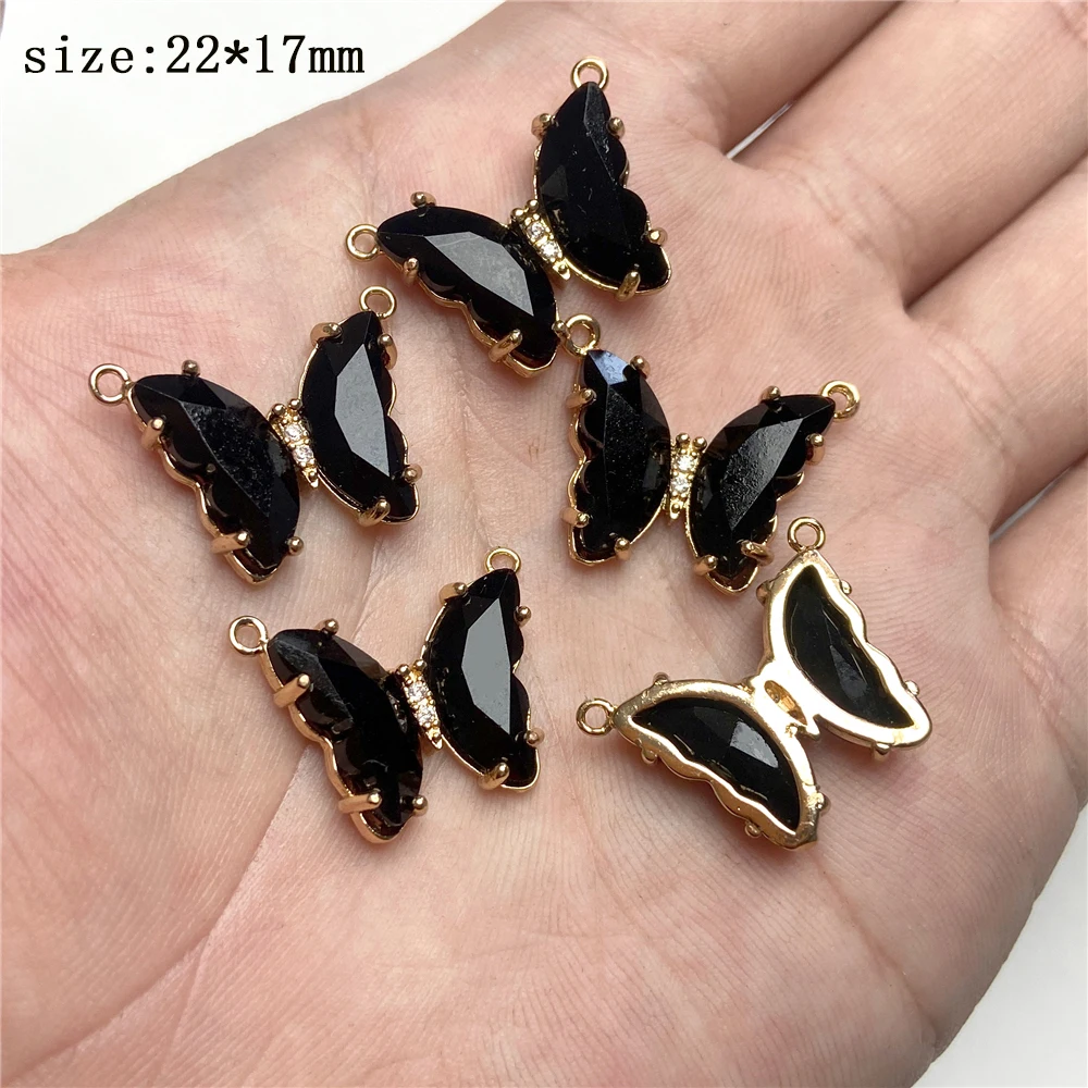 100PCS Dragonfly Wing Charms Artigianato Artificiale Ali di Farfalla per le Donne Orecchino Ciondolo FAI DA TE Arte Artigianato Ciondolo Gioielli Che Fanno 10 Colori