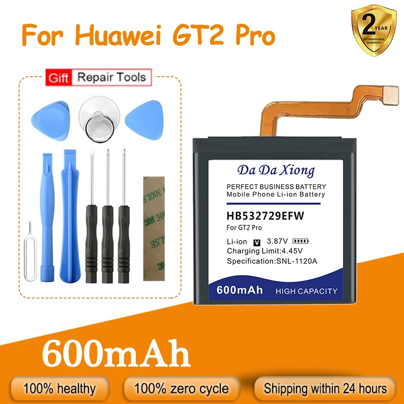 Dadaxiong-Batteria Di Ricambio Per Huawei Watch 3, Alta Qualità, 600Mah, Gll-Al00, Muslimate, Strumenti Gratuiti, 46Mm, Nuovo