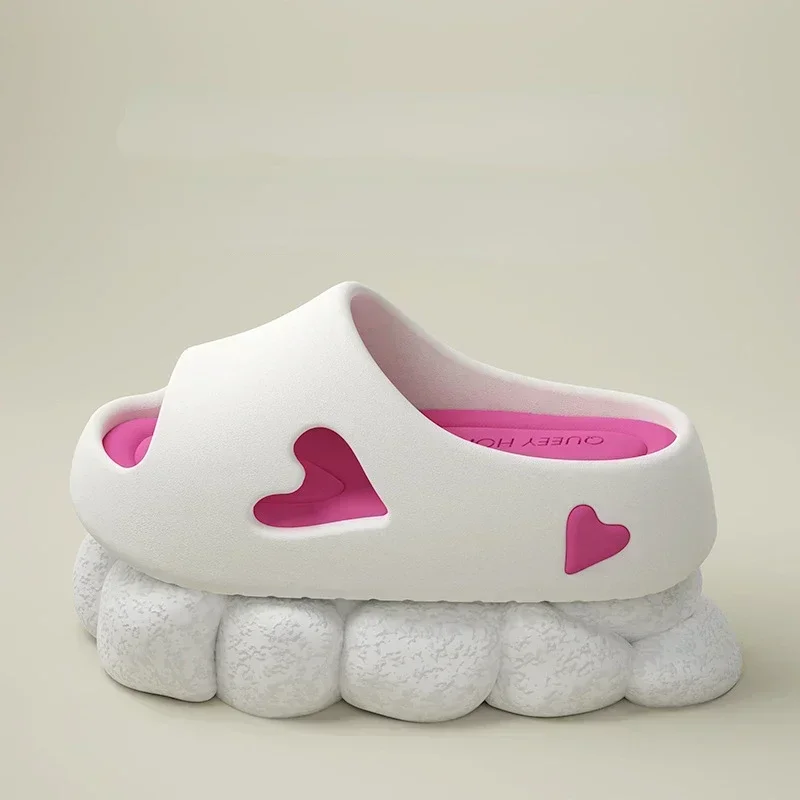 Platform Sandals Women Summer Non Slip Love Indoor Beach Sandals Cloud Slipper Slide House Flip Flops Female Soft Outdoor EVA 3