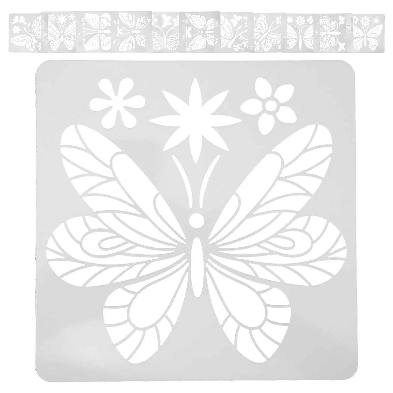 24Pcs 나비 중공 그림 스텐실 재사용 가능한 DIY 템플릿 아트 공예 드로잉 스텐실 어린이 성인 프로젝트