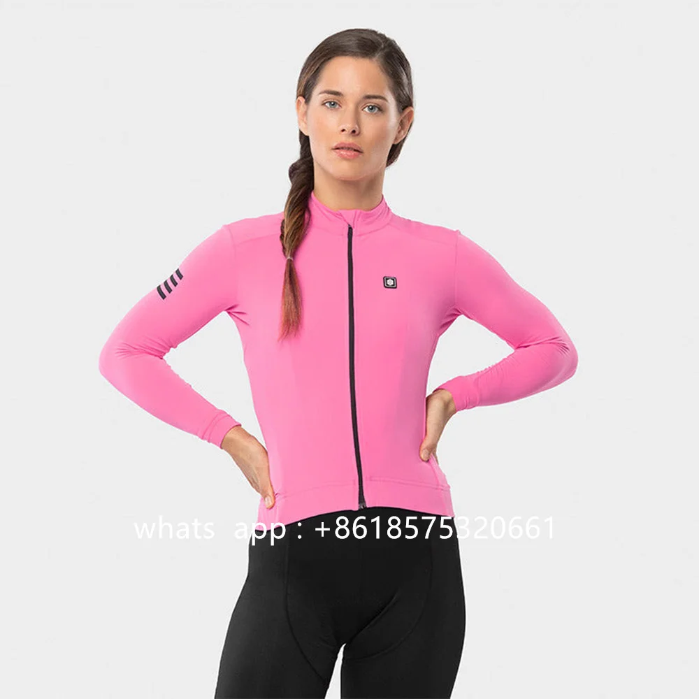 Maillot de cyclisme à manches longues pour femme, idéal