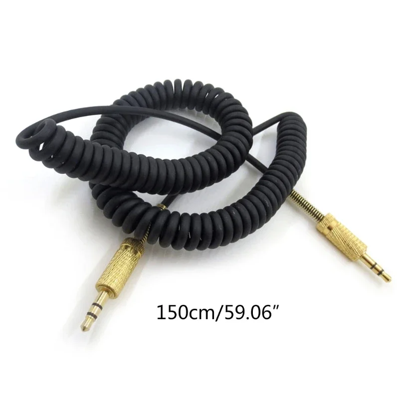 3.5mm Replacement Audio AUX Cable Coiled Cord for Marshall Woburn Kilburn II Speaker Male to male Jack