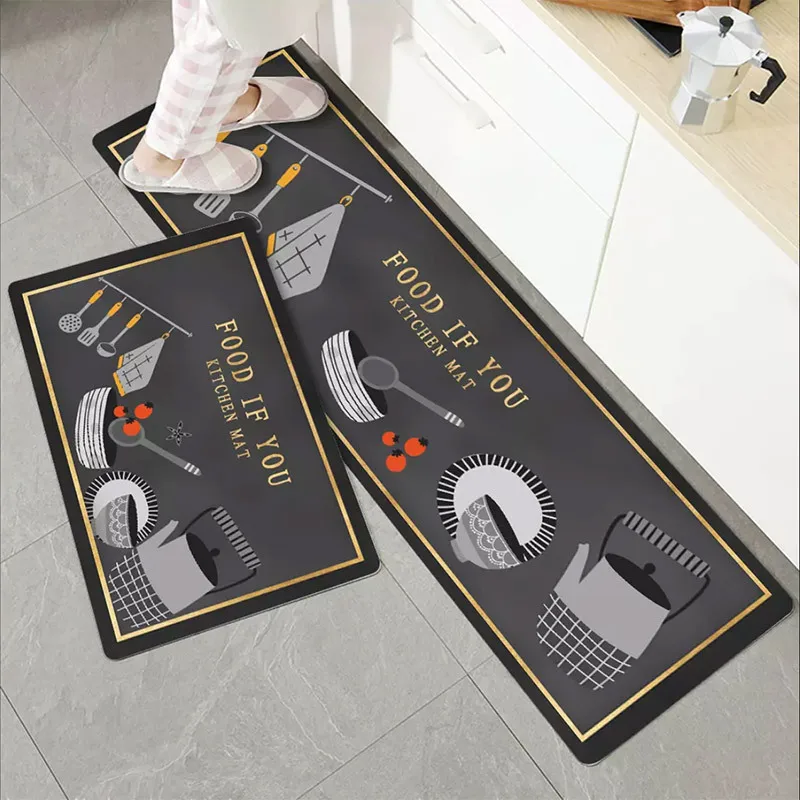 thumbnail image 1 of Alfombra de cocina antideslizante con estampado, alfombra para el suelo, alfombra lavable para la entrada del hogar, alfombra para la puerta de la sala de estar, alfombra para el dormitorio, 1 of 4