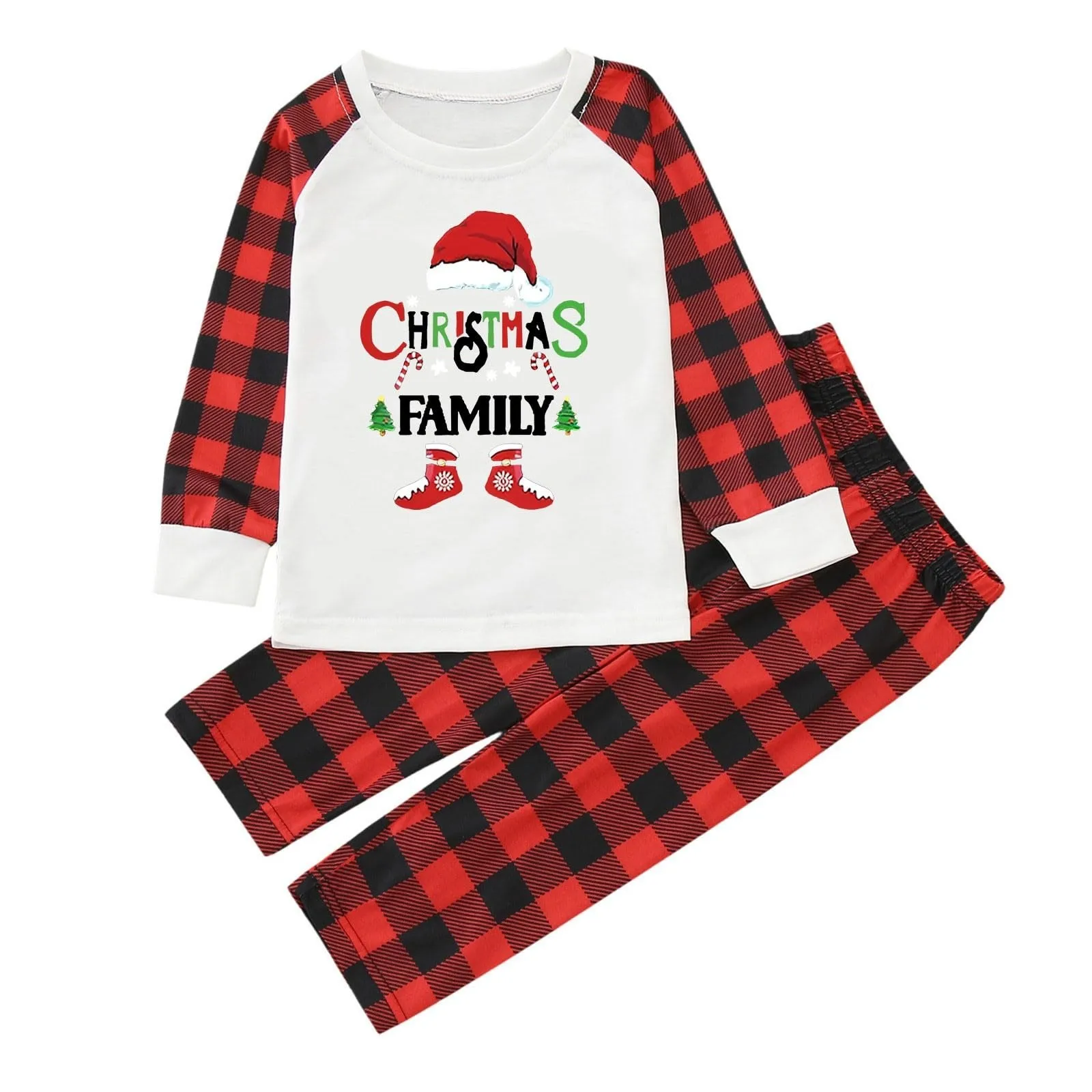 thumbnail image 4 of Conjuntos navideños a juego con letras impresas para el día a día, ropa para el hogar, madre, padre, hijo, hija, top y pantalones, pijamas navideños familiares, 4 of 5