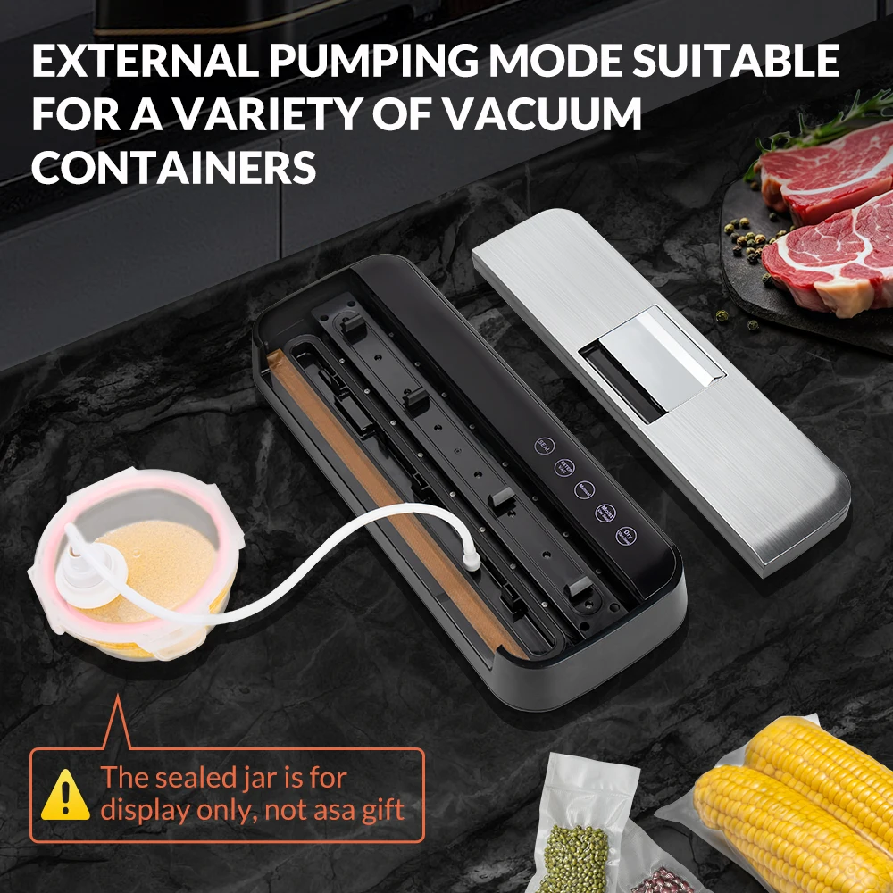 Automatic Vacuum Sealer Machine Hands Free Pressing Vacuum Sealer Machine LED Touch Panel Vacuum Food Packing Machine