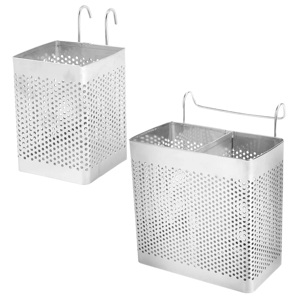 

Silverware Drainer Container Hanging Chopstick Holder Sponge for Sink Kitchen Organizer