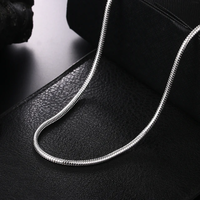Schlangen Kette Silber Massive 925er Sterlingsilber-Kette – Italienische Runde Schlangenkette, 2,5 Mm Stark & In Verschiedenen Längen Schlangenkette Silber 925 3 Mm