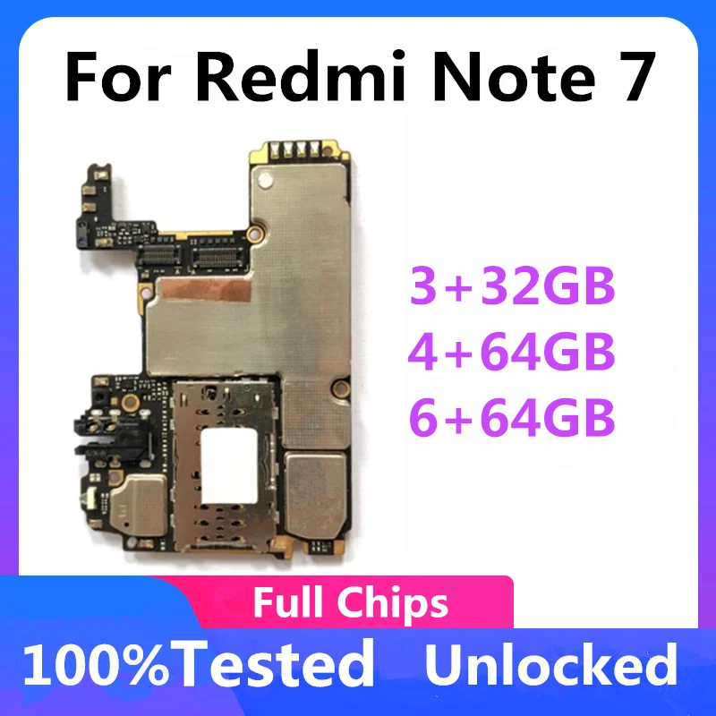 Официальная версия материнской платы для Redmi Note 7 32 ГБ 64 оригинальная