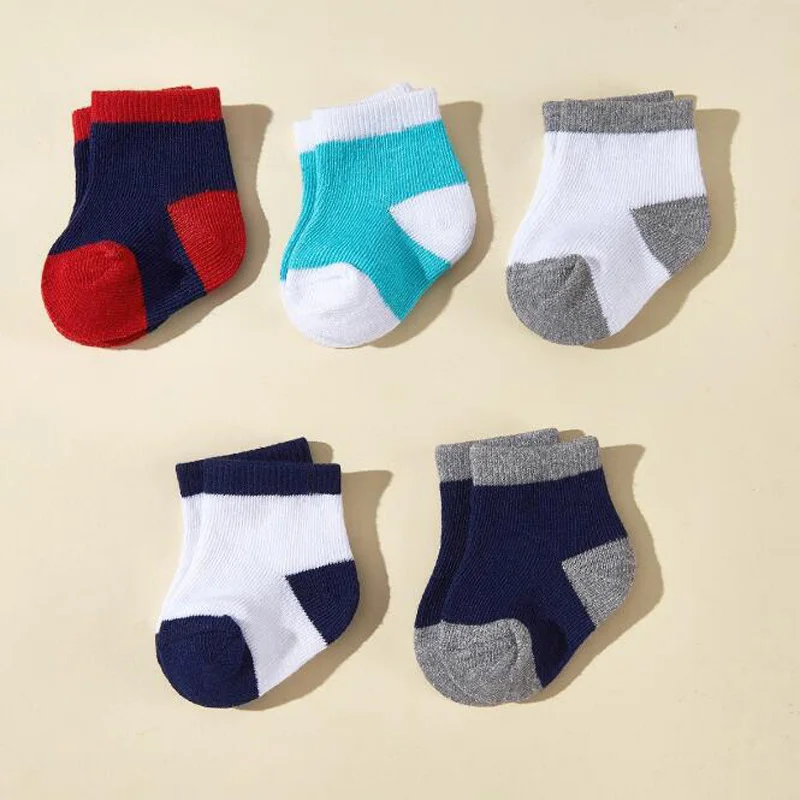 5Pair New Colored Boys and Girls Baby Socks 3