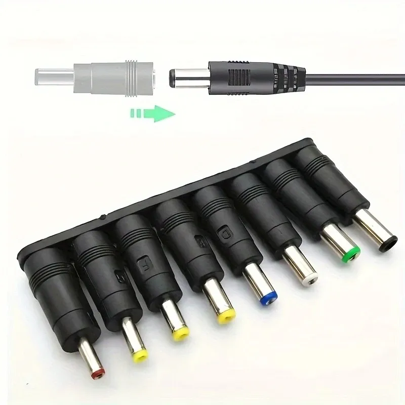 8Pcs AC DC 5.5X 2.1 MM Female Jack Plug Adapter Connectors TO 6.3 6.0 5.5 4.8 4.0 3.5mm 2.5 2.1 1.7 1.35mm Male Power Adaptor