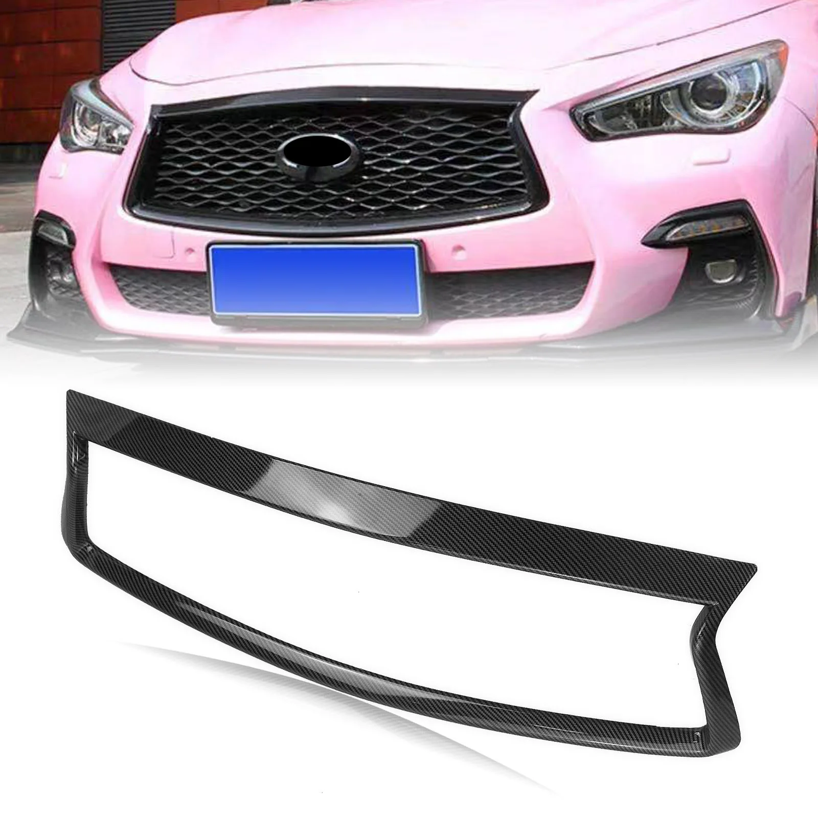 Chrome Front Bumper Grille For 2018-2023 Infiniti Q50 – Base Models, Mesh Style