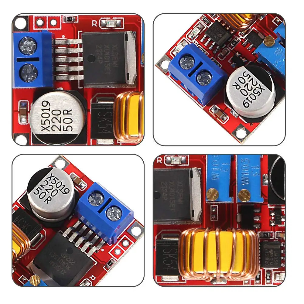 Voltage Converter Module 3pcs 5A DC-DC Adjustable Buck Converter XL4015 4-38V to 1.25-36V Step Down Power Supply Voltage Regulator Power Module