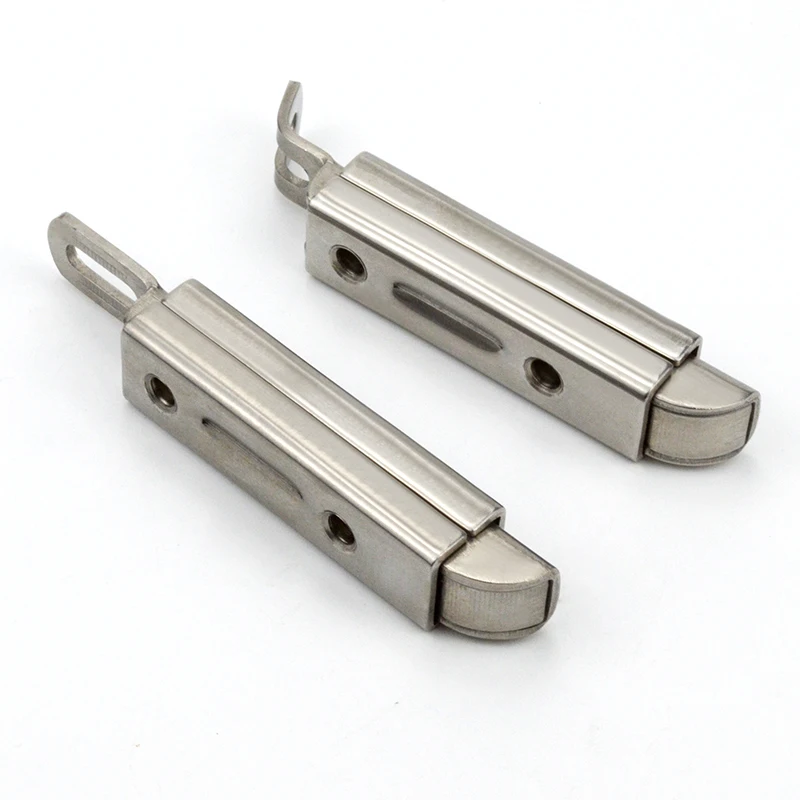 Latches Buckles Hardware Stainless Steel Slide Bolt Bathroom Bedroom Toilet Sliding Lock Latch Old-fashioned Door Pin Two-way door latch