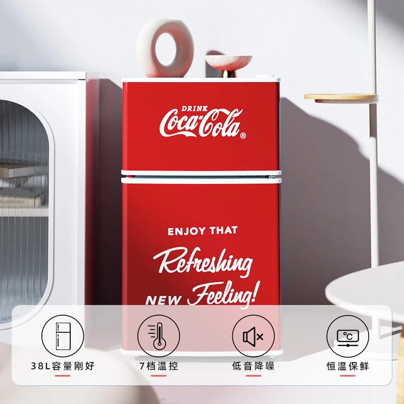 Household small refrigeration freezing energy-saving bass single dormitory rental room mini refrigerator 220V 2