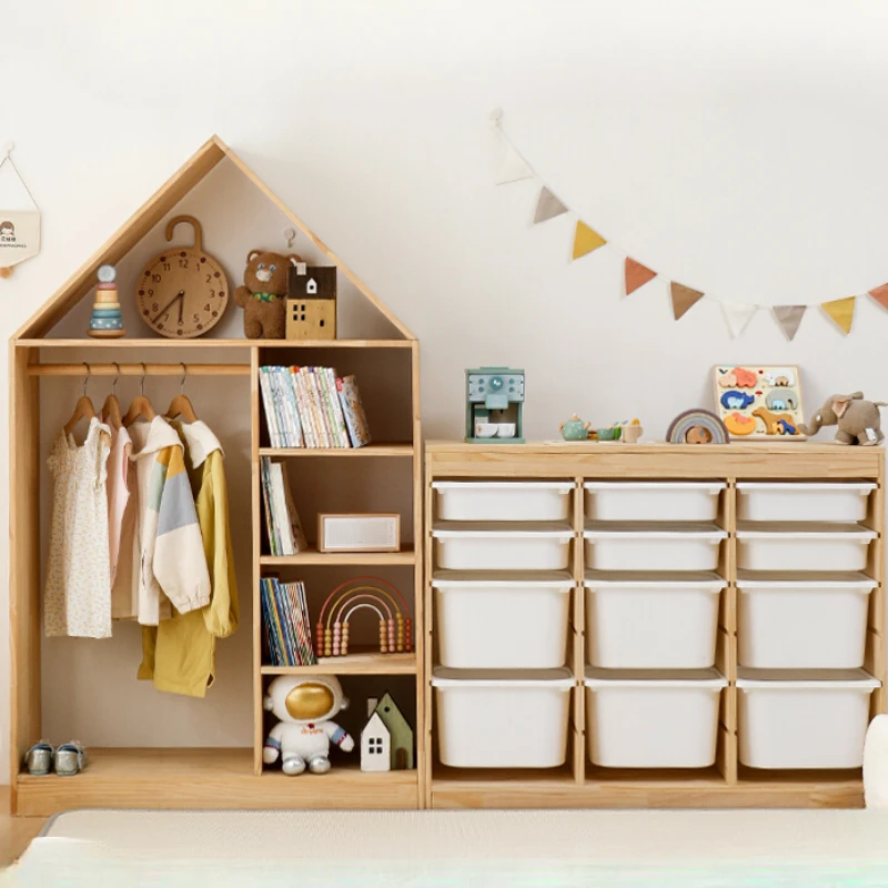 Kids Room Furniture Trunk Toys Baby Storage Cabinet Toy Sets Wardrobe Store Children's Bookcase Recameras Girls Furniture