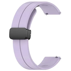 Versatile Silicone Strap with Magnetic Buckle (Multiple Sizes Available) - Amazfit Bip 6 5 (Lavender purple)