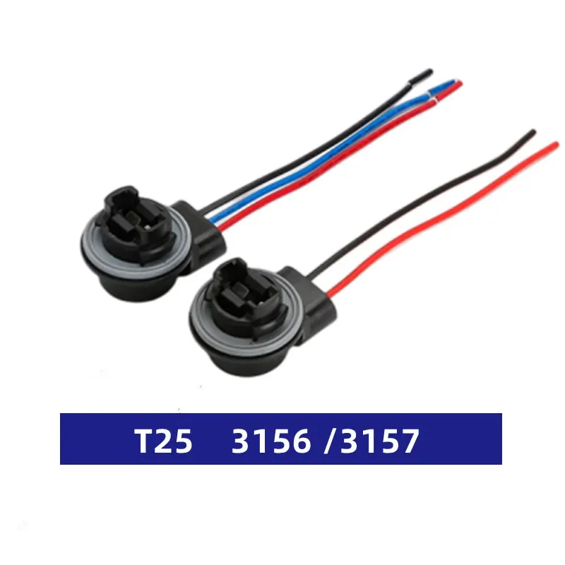 2PCS T25 3156 P27W 3157 P27/7W Female Socket Car Lamp Lights Adapter Extension Connector Plug Bulb Holder LED Socket Adaptor led lamp bulb base light holder lamp holder light bulb socket socket connector plug adapter