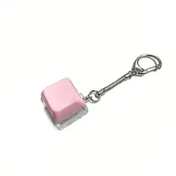 Compact Mechanical Keyboard Fidget Clicker Keychain for Stress Relief and Entertainment (No LED) (A)