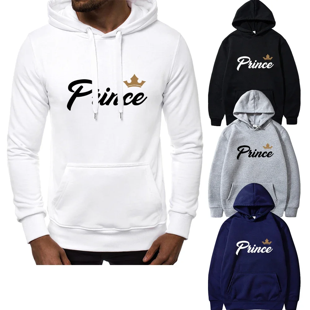 

Mens Hooded Sweatshirt Prince Print Hoodies Long Sleeve Hooded Sweater Hot Sale Activewear Casual Clothes Jogging Sportswears