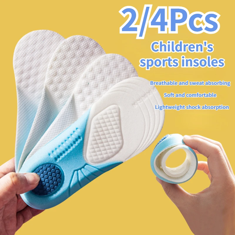 1/2Pairs Kinder Memory Foam Einlegesohlen Kinder Orthopädische Pad Atmungsaktive Plattfuß Arch Support Einsatz Sport Schuhe Laufpflege werkzeug – Detail 1