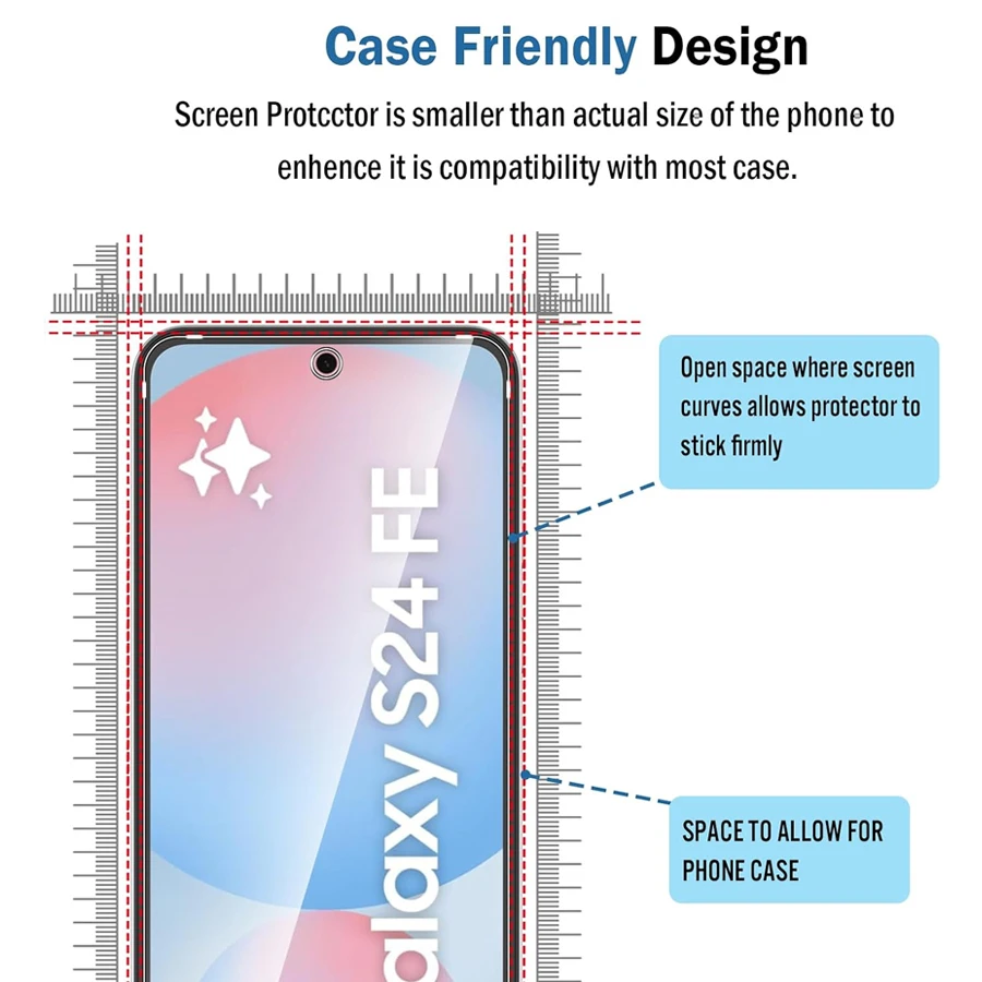 Premium 3-Piece Full Coverage 9H Tempered Glass Screen Protector Set - HD Clarity