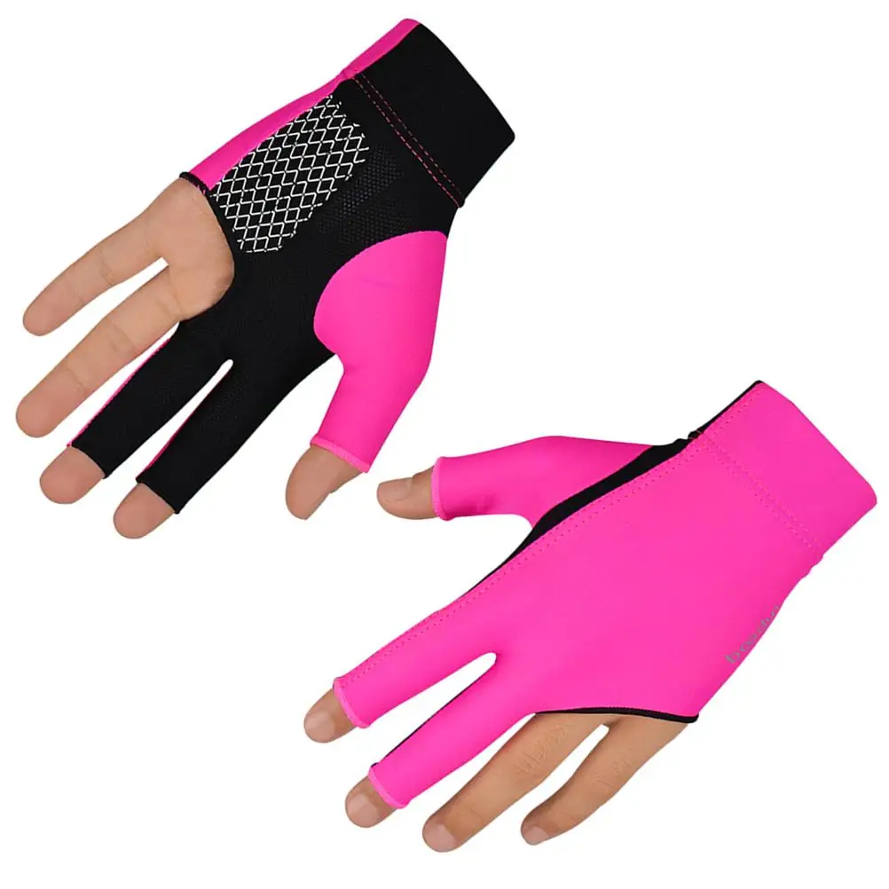 Portable Wear Resistant Anti Slip Snooker Glove 3 Finger Billiards Glove Billiard Finger Table Game Equipment