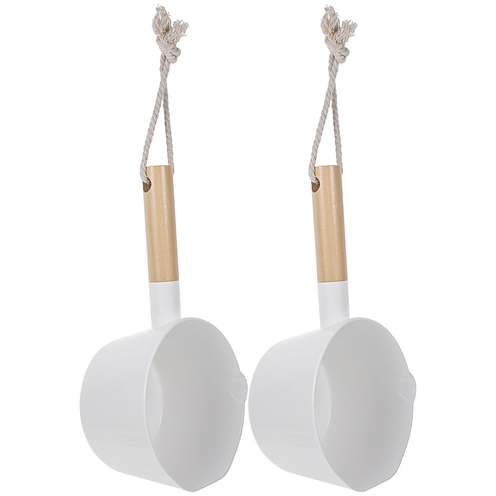 2 Pcs Ladle Home Accessories Water Spoon Scoops Shampoo Dipper Household Kitchenware Wooden Handle Baby