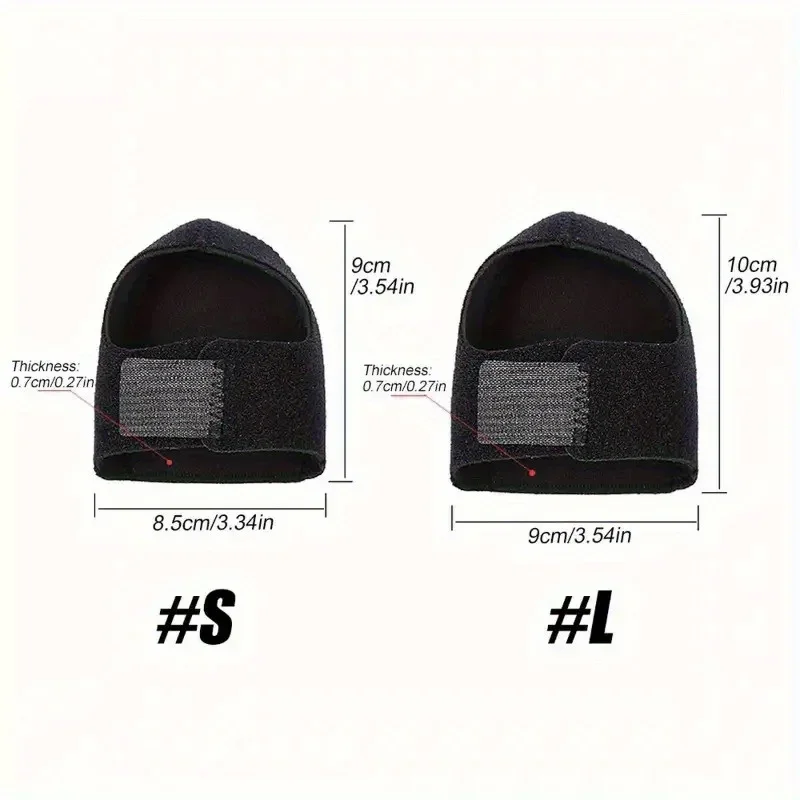 1 Pair Black Heel Pads - Soft Breathable Textured Heel Protectors with Ergonomic Design, Targeted Arch & Heel Cushioning
