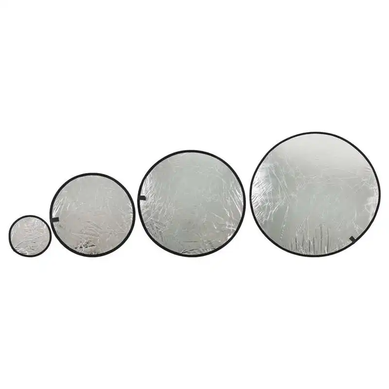 Silver White 2 In1 Reflector Portable Round Photography Light Reflector for Live Lighting light reflector