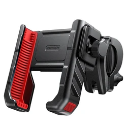 Joyroom Shockproof 360° Bike & Motorcycle Phone Holder with One - Hand Operation (Black and Red)