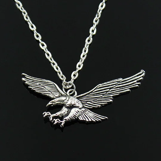 New Fashion Hawk Eagle Pendants Round Cross Chain Short Long Mens Womens Silver Color Necklace Jewelry Gift | Украшения и