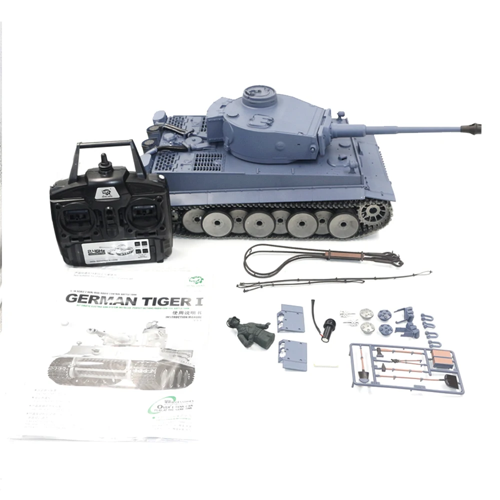 Coolbank RC Tank 1:16 360° Turret Rotate Big Motor 2400rpm Remote Control German Tiger I Heavy Tank Model RC Tanks Henglong 3818 6